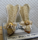 CREAM SWIRL LEATHER BOOTS (image for) CREAM SWIRL LEATHER BOOTS